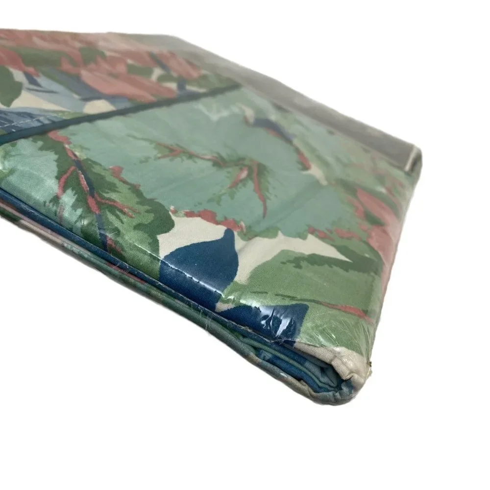 CROWN CRAFTS Twin Flat Sheet New Vintage Victorian Floral Cotton/Polyester Luxur